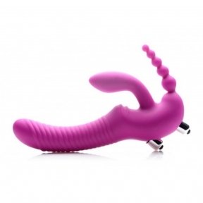 Безремневий страпон з потрійною вібрацією, Regal Rider Strap-On Vibrator (28204)