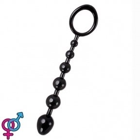 Анальний ланцюжок Toyfa A-Toys S, чорний, 19,8 см (661100761310)