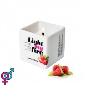 Массажная свеча Love To Love LIGHT MY FIRE Strawberry, 80 мл