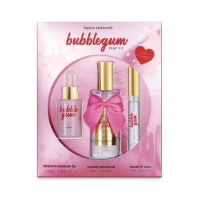 Подарунковий набір косметики Bijoux Indiscrets Bubblegum Play Kit, масажне масло, гель, блиск, (SO9340)