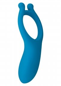 Эрекционное кольцо с вибрацией Toy Joy синее, 11 х 5.5 см (TJ10382)
