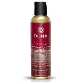 Массажное масло DONA Kissable Massage Oil, 110 мл (Клубничное суфле)