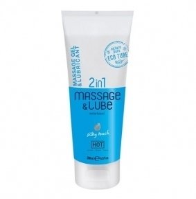 Массажный гель и лубрикант HOT Massage- & Glide Gel 2in1 Silky touch, 200 мл (HOT44142)