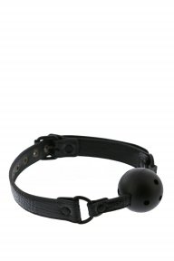 Кляп BLAZE LUXURY BALL GAG CROCO BLACK, 4,7 см (DT21871)