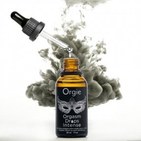 Возбуждающие капли для клитора Orgie Orgasm Drops Intense, 30 мл, тепло-холод, вкус яблока, (OR51966)