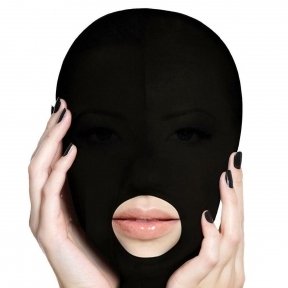 Маска із прорізом для рота чорна Ouch Subversion Mask Dark-Black (BS49523)