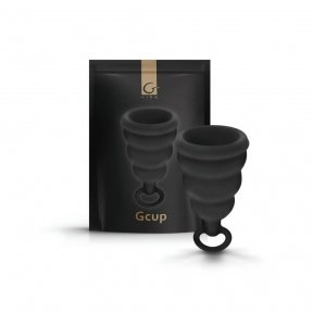 Менструальная чаша Gcup Gvibe, S, черная, 6 х 3.5 см (FT10592)