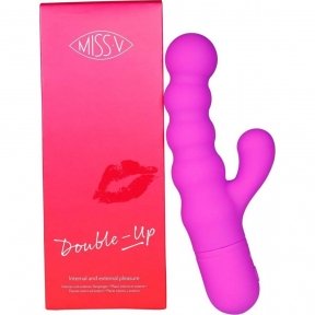 Вібратор-кроль рельєфний Double Up Miss V, фіолетовий (MSV52071)