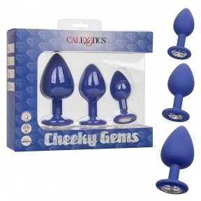Набір анальних пробок California Exotic Cheeky Gems 3 Pcs Purple (CE14654)
