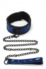 Набір нашийник та повідець синій WHIPSMART DIAMOND COLLAR AND LEASH BLUE (T160591)