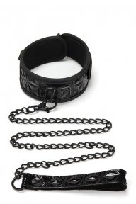 Набір нашийник та повідець WHIPSMART DIAMOND COLLAR AND LEASH BLACK (T160590)