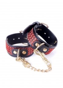 Наручники Fetish Boss с красными кристаллами, 3 см (33-00109)