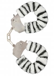 Наручники с мехом Зебра, Toy Joy (TJ10350)
