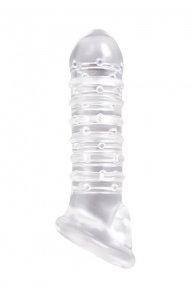 Насадка на пенис удлиняющая RENEGADE RIBBED EXTENSION CLEAR (T280312)