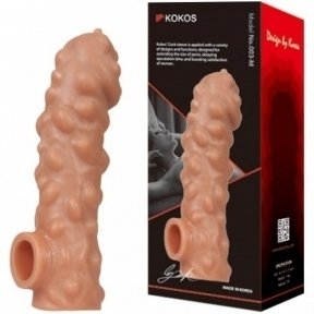 Насадка на пенис с отверстием для мошонки Kokos 16,5 см. CS 003-L (K45209)