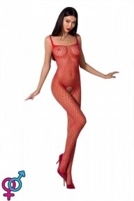 Бодистокинг Passion BS071 red, комбінезон на бретелях (PBS071R)