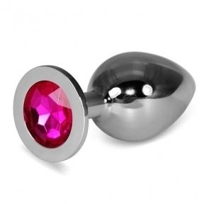 Анальная пробка Large Silver Plug Fuchsia (6452LVTOY579)