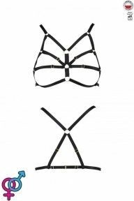 Бюстгальтер-стрепы ARMANDA BRA black L/XL - Passion Exclusive (PS26801)
