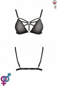Бюстгальтер-стрепы MEGGY BRA black L/XL - Passion Exclusive (PS27704)