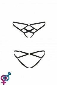 Трусики з стреп NICKY THONG black S/M - Passion Exclusive (PS27805)