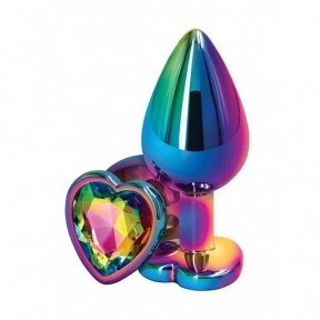 Радужная анальная пробка Rear Assets Rainbow Butt Plug S (T18815)
