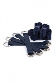 Система фіксації до ліжка NS Novelties BONDAGE COUTURE TIE DOWN STRAPS BLUE (T280887)