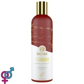 Массажное масло DONA Recharge - Lemongrass & Ginger Essential Massage Oil, 120 мл