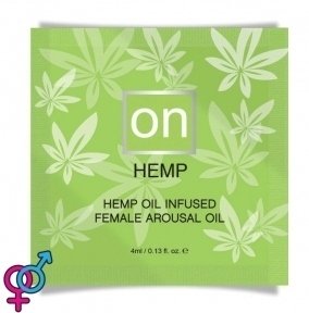 Пробник возбуждающего масла Sensuva - ON for Her Hemp Infused Arousal Oil (4 мл) (SO3544)