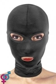 Капюшон для БДСМ с открытыми глазами и ртом Fetish Tentation Open Mouth and Eyes Hood (SO3758)