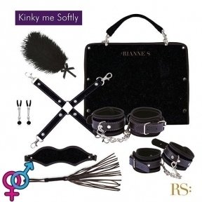 Подарунковий набір для BDSM RIANNE S - Kinky Me Softly Black: 8 предметів для задоволення (SO3864)