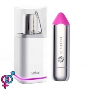 Вибропуля Leten The Second pretty pink с индукционной зарядкой, водонепроницаемая (SO3925)