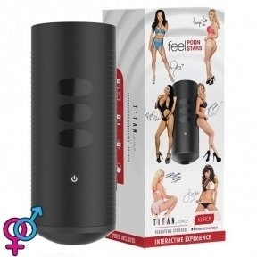 Інтерактивний мастурбатор Kiiroo Titan Feel Pornstars Experience, 9 вібромотор, теледильдоника (SO3940)