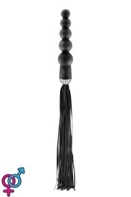 Флоггер з ручкою - анальними намистом Fetish Tentation Whip with Rosary Handle (SO4046)
