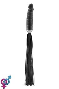 Флоггер с ручкой-дилдо Fetish Tentation Whip with Dildo Handle (SO4048)