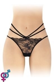 Трусики з відкритою попкою Secret Fashion Nadia Black (SO4061)