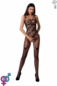 Ажурний бодистокинг з інтимними вирізами Passion BS076 black (SO4153)