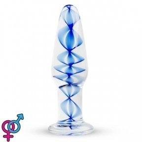 Стеклянная анальная пробка с внутренней спиралью Gildo Glass Buttplug No. 23 (SO4417)