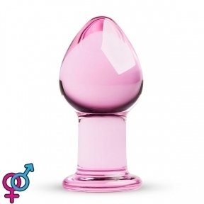 Розовая анальная пробка из стекла Gildo Pink Glass Buttplug No. 27 (SO4421)