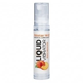 Лубрикант з ефектом вібрації Amoreane Med Liquid Vibrator Peach (10 мл) (SO4817)