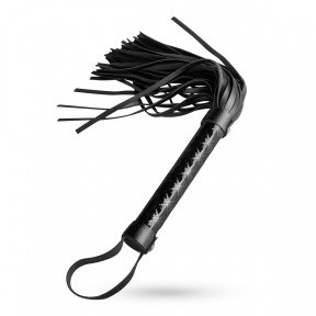 Плеть-флогер Whipped - Beat It Flogger - Black, экокожа (SO5125)