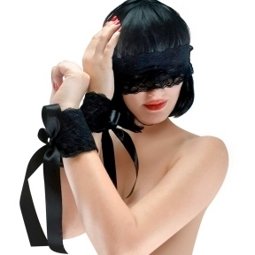 Эротический набор повязка на глаза и наручники Blindfold and Handcuffs Aria (SO5169)