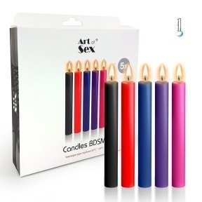 Набор восковых свечей Art of Sex Thin 10 см (5 шт), низкотемпературные, тонкие (SO5962)