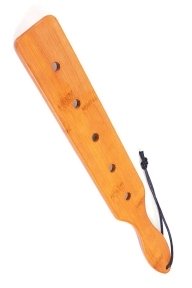 Паддл Fetish Tentation Paddle 5 Holes Bamboo, упакований у ПЕ пакет (SO7008)