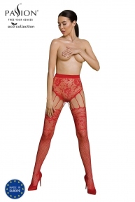 Еротичні колготки-бодістокінг Passion ECO S004 red (SO7094)