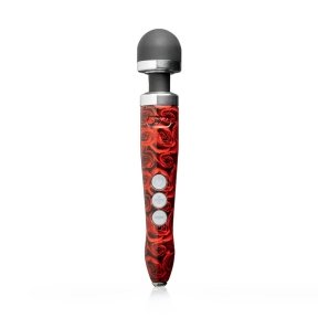 Вибромассажер DOXY Die Cast 3R ROSE PATTERN, очень мощный, питание 220В, металлический корпус (SO8025)