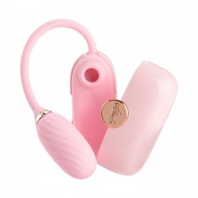 Вакуумный клиторальный стимулятор Otouch Louis Vibrate Pink с виброяйцом, в кейсе (SO9401)