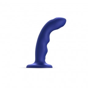 Насадка для страпона с двойной точечной пульсацией Strap-On-Me TAPPING DILDO WAVE - NIGHT BLUE (SO9621)