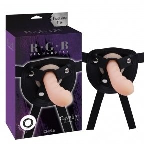 Страпон бежевый насадка RGB Sex Harntss Cavelier Chisa (CH42358)