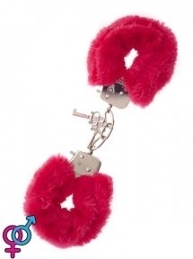 Наручники,Metal Handcuff with Plush, RED (T160028)
