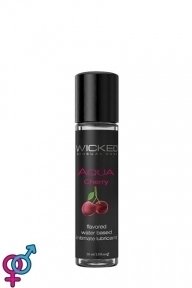 Съедобный лубрикант WICKED AQUA CHERRY FLAVORED, 30 мл (T252073)